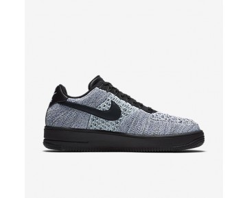 Nike Air Force 1 Flyknit Low Herren Schuhe Glacier Blau/Weiß/Schwarz 817419-401