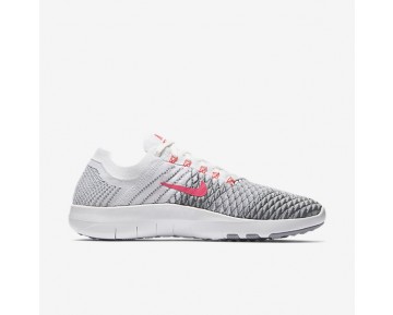 Nike Free TR Flyknit 2 Damen Trainingsschuhe Weiß/Wolf grau/Kaltes Grau/Hyper Punch 904658-100