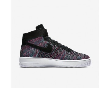Nike Air Force 1 Ultra Flyknit Mid Herren Schuhe Hot Punch/Blau Glow/Weiß/Schwarz 817420-602