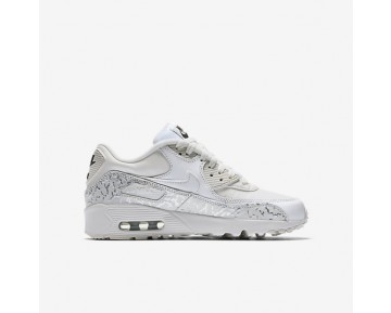 Nike Air Max 90 Leather SE Damen Laufschuhe Summit Weiß/Schwarz/Metallic Silber/Summit Weiß 897987-100