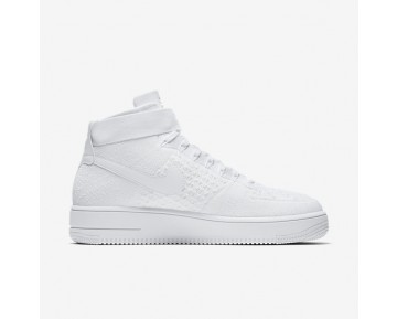 Nike Air Force 1 Ultra Flyknit Mid Herren Schuhe Weiß/Weiß/Weiß 817420-102