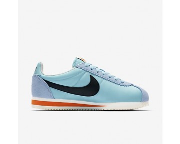 Nike Classic Cortez Nylon Premium Damen Schuhe Still Blau/Schwarz-Sail-Safety Orange 882258-402
