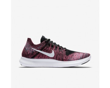 Nike Free RN 2017 Flyknit Damen Laufschuhe Schwarz/Racer Rosa/Gamma Blau/Weiß 880844-006