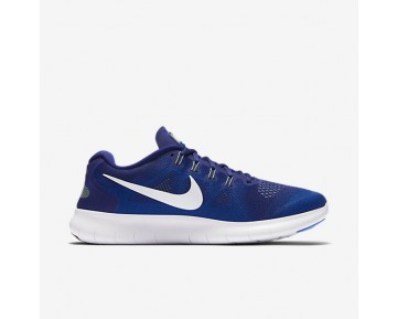 Nike Free RN 2017 Herren Laufschuhe Deep Royal Blau/Soar/Ghost Grün/Weiß 880839-401