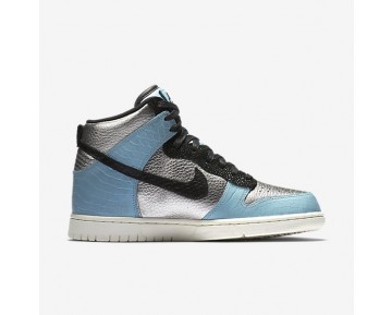 Nike Dunk High LX Damen Schuhe Metallic Silber/Mica Blau/Ivory/Schwarz 881233-002