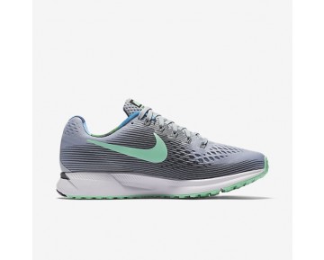 Nike Air Zoom Pegasus 34 Solstice Damen Laufschuhe Wolf grau/Weiß/Grün Glow 883270-001