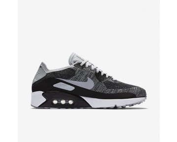 Nike Air Max 90 Ultra 2.0 Flyknit Herren Schuhe Schwarz/Reines Platin/Dunkelgrau/Wolf grau 875943-005