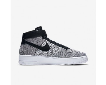 Nike Air Force 1 Ultra Flyknit Mid Herren Schuhe Schwarz/Weiß/Schwarz 817420-005