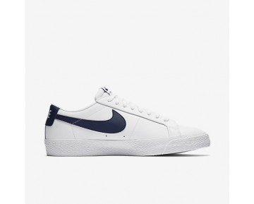 Nike SB Blazer Low Herren Skateboard Schuhe Weiß/Obsidian Blau 864347-141