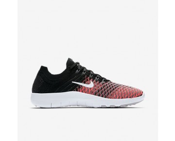 Nike Free TR Flyknit 2 Damen Trainingsschuhe Schwarz/Hyper Punch/Dunkelgrau/Weiß 904658-003