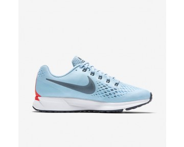 Nike Air Zoom Pegasus 34 Damen Laufschuhe Ice Blau/Bright Crimson/Weiß 880560-404