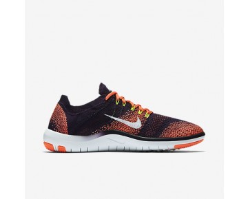 Nike Free Focus Flyknit 2 Damen Trainingsschuhe Grand Violett/Bright Mango/Volt/Weiß 880630-501