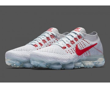 Nike Air VaporMax Damen Reines Platin/University Rot-Wolf grau 849557-060