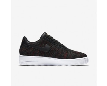 Nike Air Force 1 Flyknit Low Herren Schuhe Schwarz/Metallic Gold/Weiß 817419-005