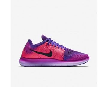 Nike Free RN Flyknit 2017 Damen Laufschuhe Fire Rosa/Hyper Grape/Racer Rosa/Schwarz 880844-600