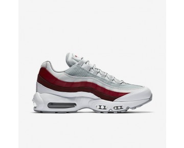 Nike Air Max 95 Essential Herren Schuhe Weiß/Reines Platin/Team Rot/Wolf grau 749766-103