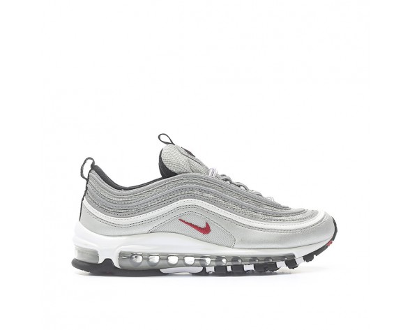 Nike Damen Air Max 97 OG QS 'Silber Bullet' Silber/Schwarz/Rot 885691-001