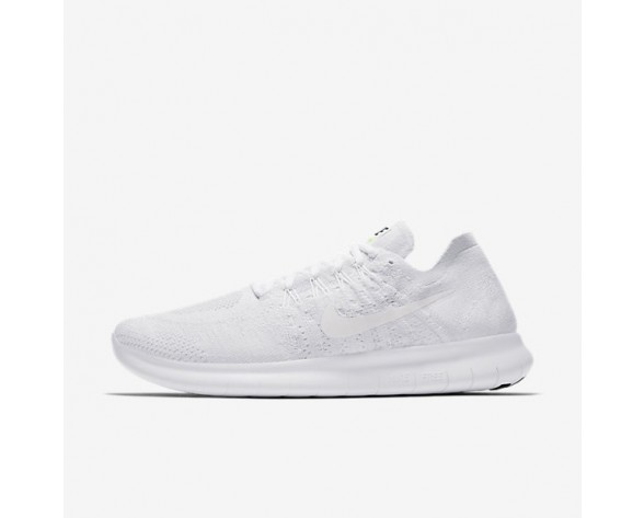 Nike Free RN Flyknit 2017 Herren Laufschuhe Weiß/Reines Platin/Schwarz 880843-100