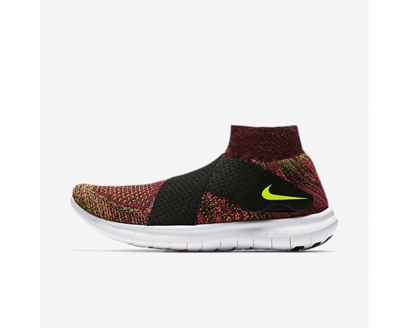 Nike Free RN Motion Flyknit 2017 Damen Laufschuhe Schwarz/Racer Rosa/Weiß/Volt 880846-004