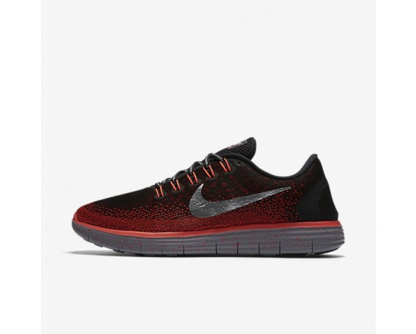 Nike Free RN Distance Shield Herren Laufschuhe Schwarz/Team Rot/Bright Crimson/Metallic Silber 849660-006