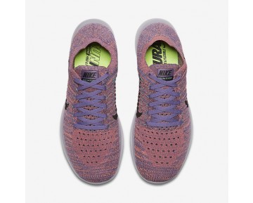 Nike Free RN Flyknit Damen Laufschuhe Violett Earth/Bright Mango/Hyper Turquoise/Schwarz 831070-504