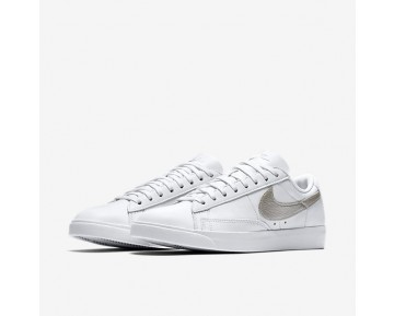 Nike Blazer Low LE Damen Schuhe Weiß/Weiß/Metallic Silber AA3961-101